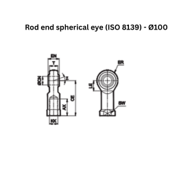 Janatics Pneumatic Rod end spherical eye (ISO 8139) - Ø100