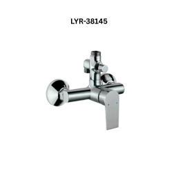 Jaquar Single Lever Exposed Shower Mixer with Provision for Connection to Exposed Shower Pipe (SHA-1211N or SHA-1213) & Hand Shower with Connecting Legs & Wall Flanges
