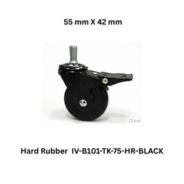 Supo Poly Hard Rubber IV-B101-TK-75-HR-BLACK - 55 mm X 42 mm