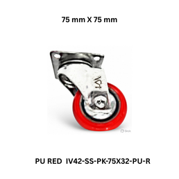Supo Poly PU RED IV42-SS-PK-75X32-PU-R - 75 mm X 75 mm