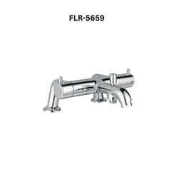 Jaquar Exposed Bath Shower Mixer (Tub Mounted) with Thermostatic Control Cartridge with Button Attachment on Spout with Straight Legs