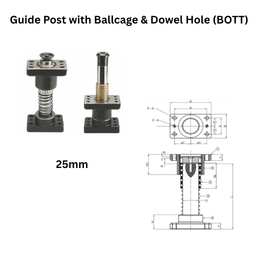 Shree Ganesh Enterprises Guide Post with Ballcage & Dowel Hole (BOTT) 25mm
