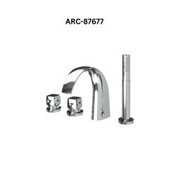 Jaquar 4 Hole Thermostatic Bath and Shower Mixer, Deck Mounted