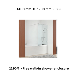 Jaquar 1110-T - Free walk-in shower enclosure - 1400 mm X 1200 mm - SSF