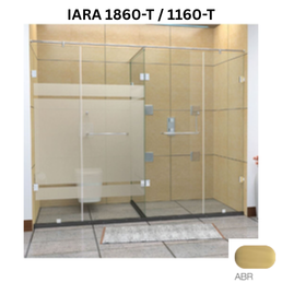 Jaquar IARA 1860-T / 1160-T - T Shaped shower enclosure - 3000 x 3400 mm (8 mm) - Antique Bronze