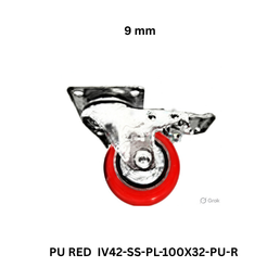 Supo Poly PU RED IV42-SS-PL-100X32-PU-R - 9 mm