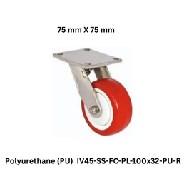 Supo Poly Polyurethane (PU) IV45-SS-FC-PL-100x32-PU-R - 75 mm X 75 mm