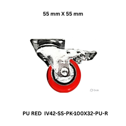 Supo Poly PU RED IV42-SS-PK-100X32-PU-R - 55 mm X 55 mm