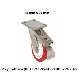 Supo Poly Polyurethane (PU) IV45-SS-FC-PK-100x32-PU-R - 75 mm X 75 mm