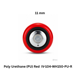 Supo Poly Polyurethane (PU) Red Caster Wheel - IV-104-WH150-PU-R - 11 mm