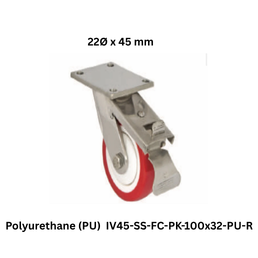 Supo Poly Polyurethane (PU) IV45-SS-FC-PK-100x32-PU-R - 22Ø x 45 mm
