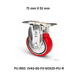 Supo Poly PU RED IV43-SS-FX-50X25-PU-R - 71 mm X 51 mm