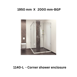 Jaquar 1140-L - Corner shower enclosure - 1950 mm X 2000 mm-BGP