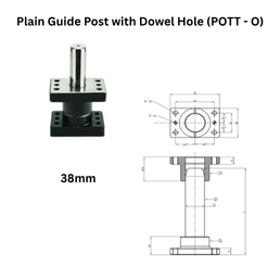 Shree Ganesh Enterprises Plain Guide Post with Dowel Hole (POTT - O) 38mm