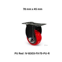 Supo Poly PU Red IV-B303-FX-75-PU-R - 78 mm x 45 mm