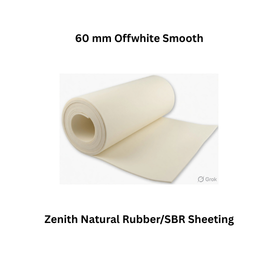 Zenith Natural Rubber/SBR Sheeting - 60 mm Offwhite Smooth
