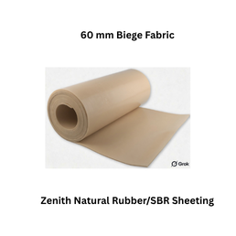 Zenith Natural Rubber/SBR Sheeting - 60 mm Biege Fabric