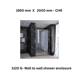Jaquar 1120 G- Wall to wall shower enclosure - 1950 mm X 2000 mm - CHR