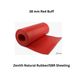 Zenith Natural Rubber/SBR Sheeting - 38 mm Red Buff