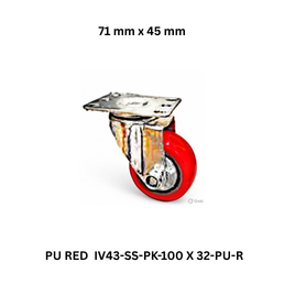 Supo Poly PU RED IV43-SS-PK-100 X 32-PU-R - 71 mm x 45 mm