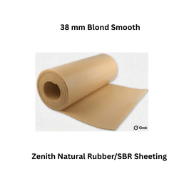 Zenith Natural Rubber/SBR Sheeting - 38 mm Blond Smooth
