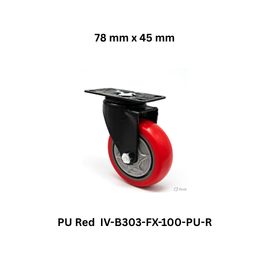 Supo Poly PU Red IV-B303-FX-100-PU-R - 78 mm x 45 mm