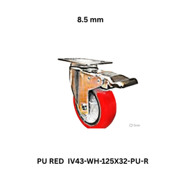 Supo Poly PU RED IV43-WH-125X32-PU-R - 8.5 mm