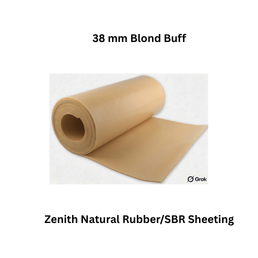 Zenith Natural Rubber/SBR Sheeting - 38 mm Blond Buff