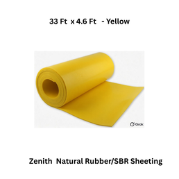 Zenith Natural Rubber/SBR Sheeting - 33 Ft x 4.6 Ft - Yellow