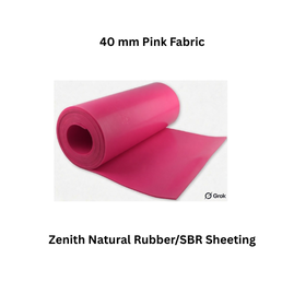 Zenith Natural Rubber/SBR Sheeting - 40 mm Pink Fabric