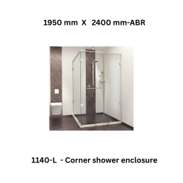 Jaquar 1140-L - Corner shower enclosure - 1950 mm X 2400 mm- ABR