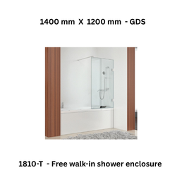 Jaquar 1810-T - Free walk-in shower enclosure - 1400 mm X 1200 mm - GDS