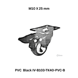 Supo Poly PVC Black IV-B103-TK40-PVC-B - M10 X 25 mm