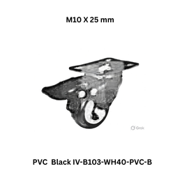 Supo Poly PVC Black IV-B103-WH40-PVC-B - M10 X 25 mm