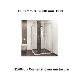 Jaquar 1140-L - Corner shower enclosure - 1950 mm X 2000 mm- BCH