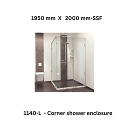 Jaquar 1140-L - Corner shower enclosure - 1950 mm X 2000 mm-SSF