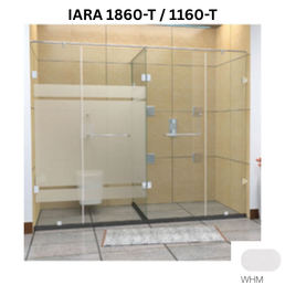 Jaquar IARA 1860-T / 1160-T - T Shaped shower enclosure - 3401 x 3800 mm (10 mm) - White Matt