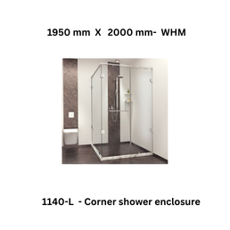 Jaquar 1140-L - Corner shower enclosure - 1950 mm X 2000 mm- WHM