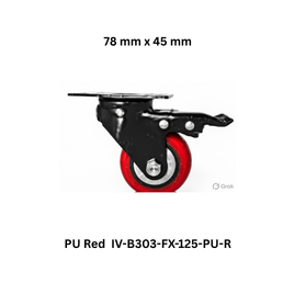 Supo Poly PU Red IV-B303-FX-125-PU-R - 78 mm x 45 mm