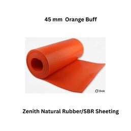 Zenith Natural Rubber/SBR Sheeting - 45 mm Orange Buff