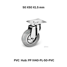 Supo Poly Grey PVC Hub: PP IV40-PL-50-PVC - 50 X50 X1.5 mm