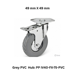 Supo Poly Grey PVC Hub: PP IV40-FX-75-PVC - 49 mm X 49 mm