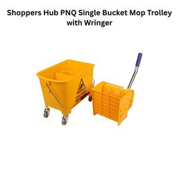 Shoppers Hub PNQ Single Bucket Mop Trolley with Wringer