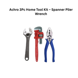 Achro 3Pc Home Tool Kit – Spanner Plier Wrench