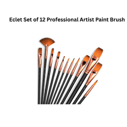 Eclet Set of 12 Professional Artist Paint Brush
