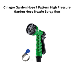 Cinagro Garden Hose 7 Pattern High Pressure Garden Hose Nozzle Spray Gun