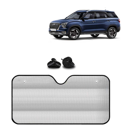 KINGSWAY® Car Window Foil Curtain Sticky Sun Shade Compatible with Hyundai Alcazar