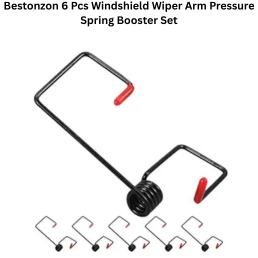 Bestonzon 6 Pcs Windshield Wiper Arm Pressure Spring Booster Set