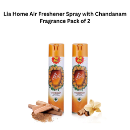 Lia Home Air Freshener Spray with Chandanam Fragrance Pack of 2