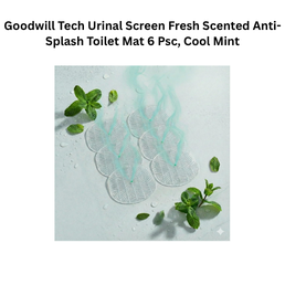 Goodwill Tech Urinal Screen Fresh Scented Anti-Splash Toilet Mat 6 Psc, Cool Mint